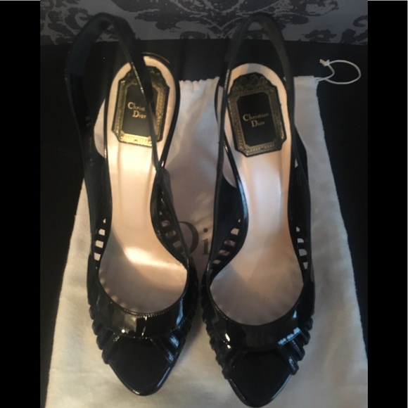 DIOR Peep Toe Slingbacks - Picture 2 of 7